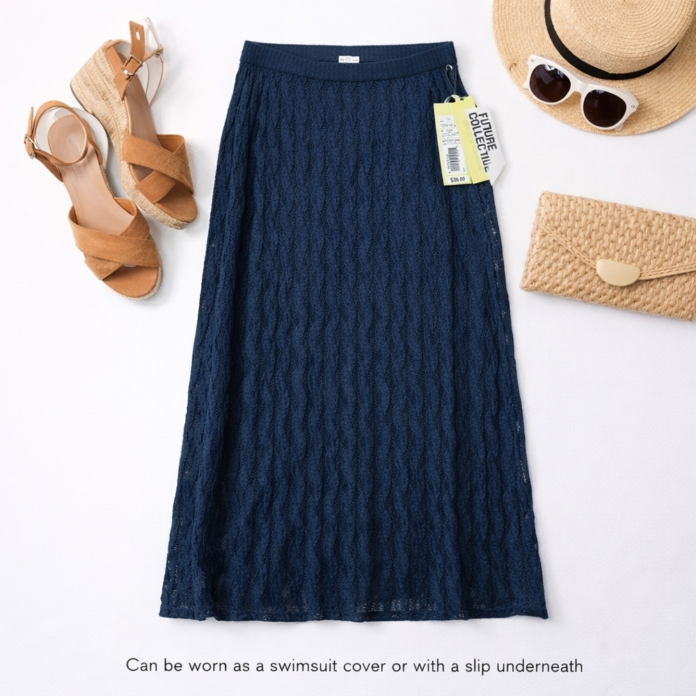 Future Collective x Jenee Naylor Open Stitch Maxi Skirt – 2X (NWT)